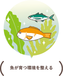 魚が育つ環境を整える
